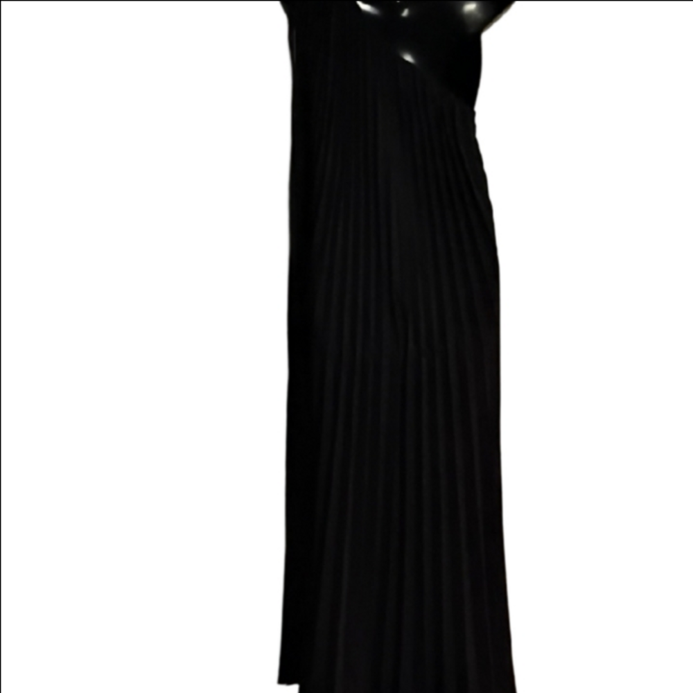 Stylish Black Pleated One Shoulder Dress By BTFBM. Size Large. - Picture 6 of 12